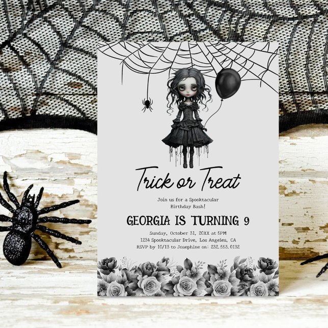 Convites Festa de Aniversário de Crianças de Halloween para (Criador carregado)