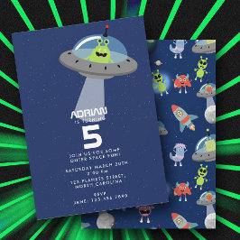 Convites Festa de Aniversário de Crianças Espaço Monstro Al