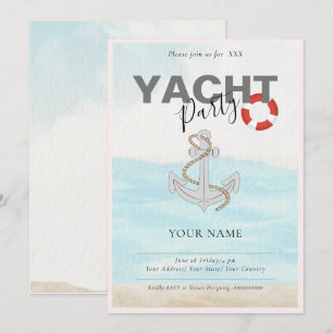 Convites Festa de Aniversário de Cruzeiro de Iate 