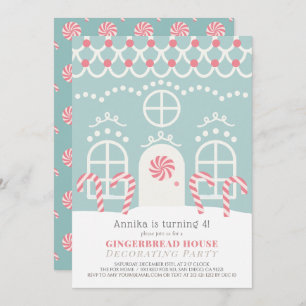 Convites Festa de aniversário de decoração da Casa de Pão A