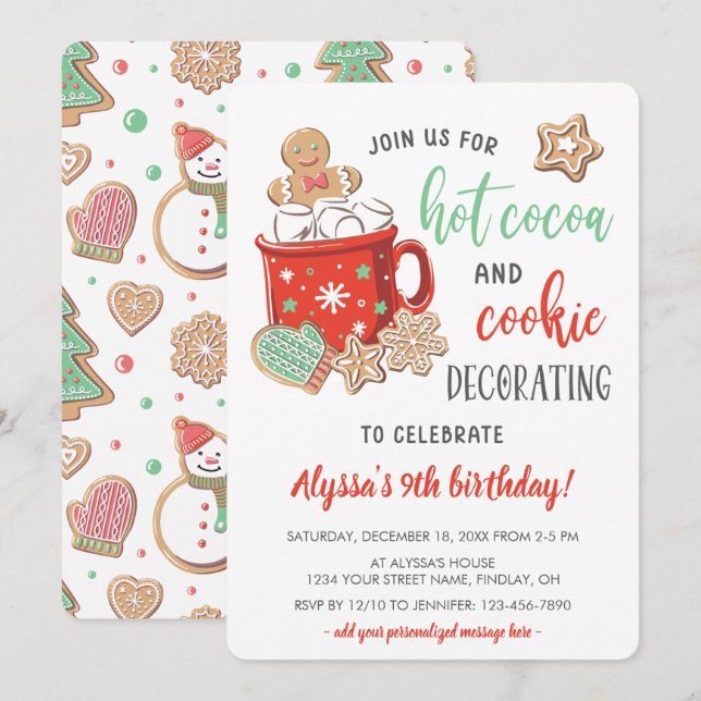 Convites Festa de aniversário de decoração de chocolate que (Frente/Verso)