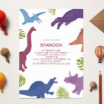 Convites Festa de aniversário de Dinossaur Cute Dino Kid<br><div class="desc">Comemore o aniversário do seu filho com este belo convite de aniversário de dino. Você pode personalizar todo o texto deste cartão para se adequar ao seu evento.</div>