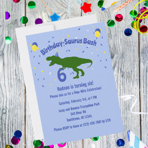 Convites festa de aniversário de Dinossauro da Criança "Ani
