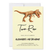 Festa de aniversário de Dinossauro Mínima de Dois 
