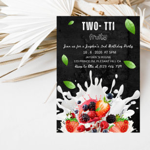 Convites Festa de Aniversário de Dois Tropical Tutti Frutti