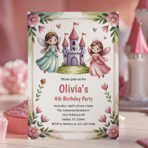 Convites Festa de aniversário de fadas da Princesa Gelada