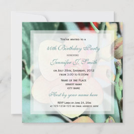 Convites festa de aniversário de flores de orquídea elegant