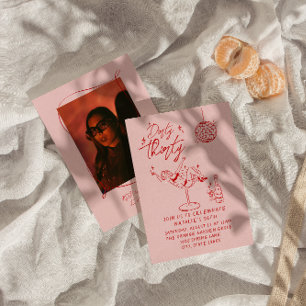 Convites Festa de aniversário de Fotografias à Mão Suja Tri