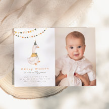 Festa de aniversário de Fotografias de Ganso de Um