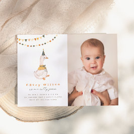 Convites Festa de aniversário de Fotografias de Ganso de Um