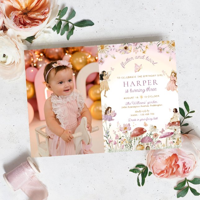 Convites Festa de aniversário de Fotografias do Jardim das  (Criador carregado)