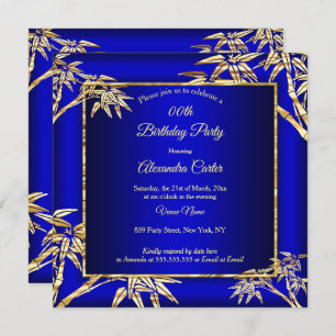 Convites Festa de aniversário de fotos do Bamboo do Ouro Re