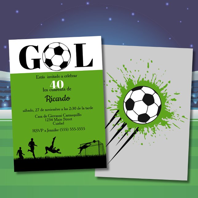 Convites Festa de Aniversário de Futebol Espanhol com Orçam (Criador carregado)