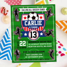 Festa de aniversário de futebol feminino