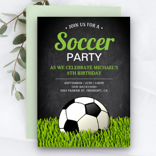Convites Festa de aniversário de futebol infantil