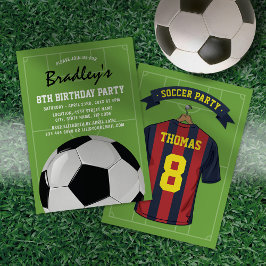Convites Festa de Aniversário de Futebol Infantil Burgundy 