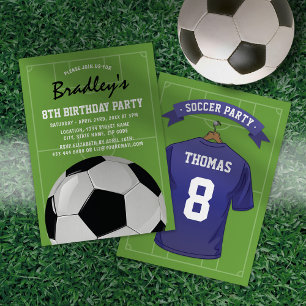 Convites Festa de Aniversário de Futebol Infantil   Camisa 