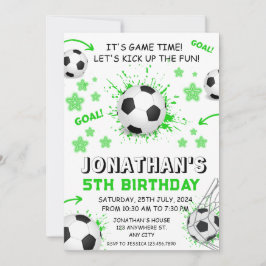 Convites Festa de aniversário de futebol para crianças espo