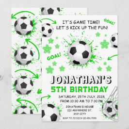 Convites Festa de aniversário de futebol para crianças espo