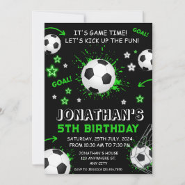 Convites Festa de aniversário de futebol para crianças espo