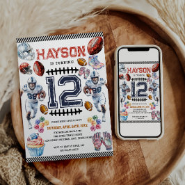 Convites Festa de Aniversário de Futebol para Meninos