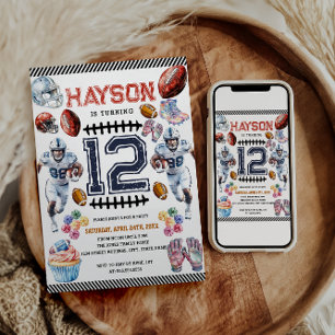 Convites Festa de Aniversário de Futebol para Meninos