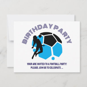 Convites Festa de aniversário De Futebol, Presente De Jogad