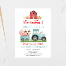 Festa de aniversário de garagem azul de animais de