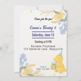 Convites Festa de aniversário de Garota do Dinossaur Stomp 