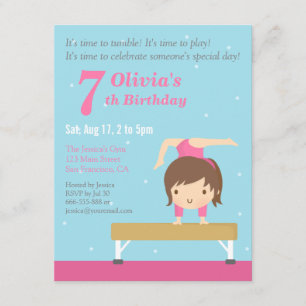 Convites Festa de aniversário de Garota do Equilíbrio Bon