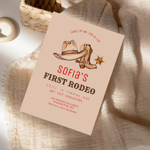 Convites Festa de aniversário de Garota Rodeo Ocidental