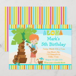 Convites Festa de aniversário de Garoto Vermelho Cute