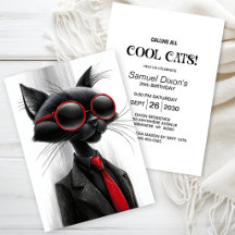 Festa de Aniversário de Gato Preto Legal