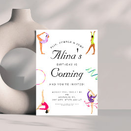 Convites Festa de aniversário de ginástica moderna