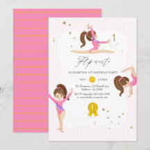 Festa de Aniversário de Ginástica Rosa e Dourado 1