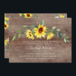 Convites Festa de aniversário de Girassol Amarelo Rústica<br><div class="desc">Lindos girassóis amarelos amarelos buquês florais incluindo girassóis,  margaridas,  larkspur,  bagas e verde. Visite nosso compro para ver toda nossa coleção floral de girassol</div>