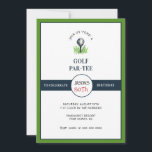 Convites Festa de aniversário de Golf PAR-TEE<br><div class="desc">Convites de golfe para Par-Tee! Todos os golfistas vão adorar estes convites de festas modernos do tema do golfe.</div>