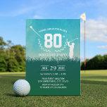 Convites Festa de aniversário de golfe<br><div class="desc">Convites de aniversário 80 de Golfe.</div>