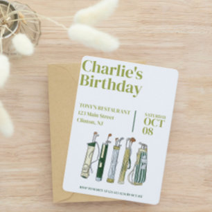 Convites Festa de aniversário de golfe