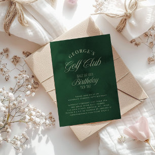 Convites Festa de aniversário de Golfe Elegante Hole-in-One