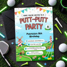 Festa de aniversário de golfe infantil Putt Putt C