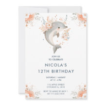 Festa de aniversário De Golfinho Floral