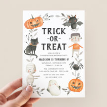 Festa de aniversário de Halloween dos Monstros Bon
