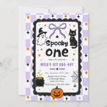 Festa de Aniversário de Halloween Gingham Spooky O