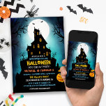 Convites Festa de aniversário de Halloween para Crianças de<br><div class="desc">É hora de uma Festa de aniversário de Dia das Bruxas de Crianças SPOOKTACULAR! Este convite reúne a entusiasmo de vestir-se em fantasias e celebrar um aniversário especial num só. O design apresenta uma mistura divertida e assustadora de ilustrações e elementos de aniversário do Dia das Bruxas, fazer um convite...</div>