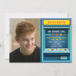 Convites Festa de aniversário de Imagens do Jogo de Arcade 