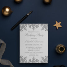 Festa de aniversário de inverno em Floco de Neve