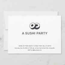 Festa de Aniversário de Jantar de Sushi