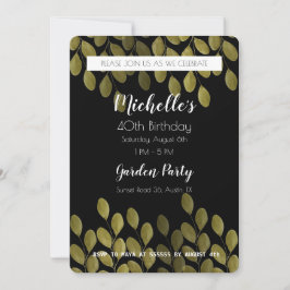 Convites Festa de aniversário de jardim Excelente de aquare