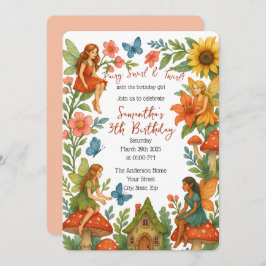 Convites Festa de aniversário de Jardim Láteo Selvagem -